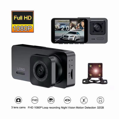 Dashcam (Front+inside+Rearview)